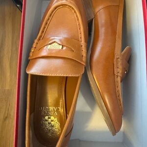 Vince Camuto Tan Leather Loafers